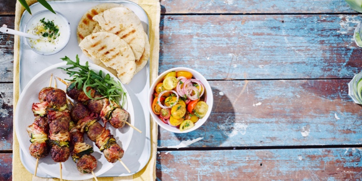 Pittige lamsbrochettes